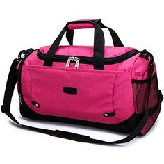 Golden Pineapples Women Sports Gym Totes Bag Multi-Function Nylon Travel Shoulder Bag