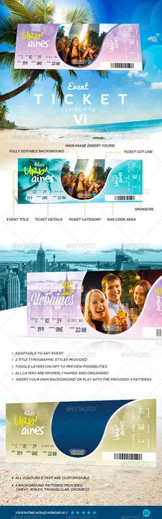 Event Tickets Template XII Ticket template, Event ticket and - event ticket template free download Event Tickets Template XII Ticket template, Event ticket and - event ticket template free download