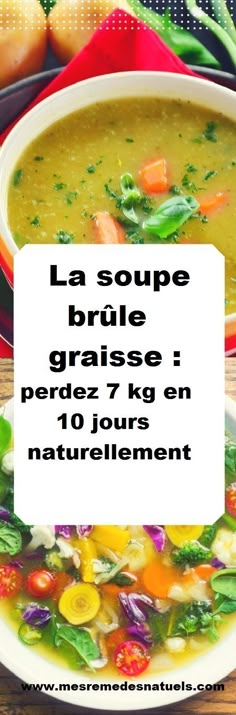 La soupe brûle-graisse : perdez 7 kg en 10 jours naturellement Detox Soup, Health Diet, Health Fitness, Slim Fast, 300 Calories, Light Recipes, Cookery, How To Lose Weight Fast