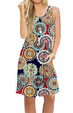 Print Dresses for Women Sleeveless Graphics Tank Dress Loose Beach Knee-Length Summer Skirt Mini Dresses Print Dresses for Women Sleeveless Graphics Tank Dress Loose Beach Knee-Length Summer Skirt Mini Dresses
