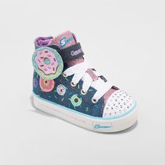 NEW Garanimals Girls Size 10 Silver Glitter Light Up Shoes Velcro