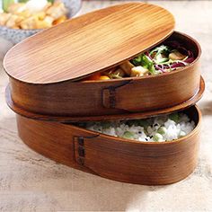 Noir Navaris Bo/îte Bento Japonaise Lunch Box Deux Compartiments Bo/îte /à D/éjeuner /Él/égante avec Couvercle en Bois Couverts et /Élastique
