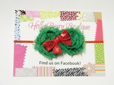 Personalised HANDMADE CHRISTMAS GIRL HAIR BAND NAME GIFT WHITE RED XMAS DAUGHTER