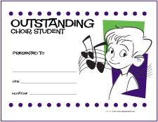 elementary performance ensemble award certificates http