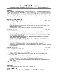 accounts payable resume sample