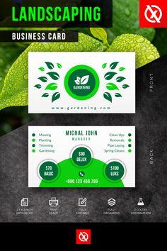 Landscaping Business Card | Vistaprint | Landscaping business cards