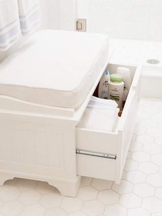 What a great idea to have a bench seat with storage underneath in ... What a great idea to have a bench seat with storage underneath in ...