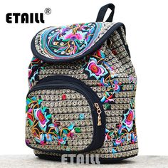 78 Best Chinese Embroidered Bag Images On Pinterest National Trend Ethnic Canvas Embroidery Backpack Women Handmade Boho Thailand Embroidered Bag Schoolbag Rucksack Sac A