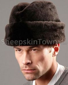59-60 Men/'s Cap Hat Thin Warm Soft Sheepskin Natural Made in Turkey XL