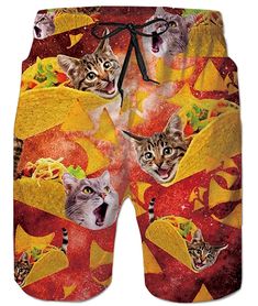 Galaxy Voyage Rainbow Love Gay Boys Mens Swim Trunks Surf Pants 3D Swimming Trunks Board Shorts for Men