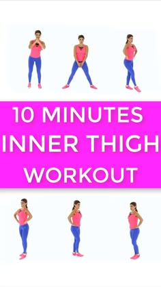 10-Minute Inner Thigh Workout To Try At Home💪 #Gymshark #Gym  #Fitness #Exercises #Tryathome #athomeworkout #Sweat #Cardio #AbExercises #Abs #thighworkout #legworkout #womensworkout #buttworkout #burnfat #innerthighworkouts #innerthighs Fitness Workout For Women, Body Fitness, Pilates Workout, Daily Workout, Workout Plan, Fitness Tips, At Home Workouts, Fitness Motivation