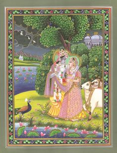 India Miniature Painting Reproduction Fine Art Print A Musical Gathering
