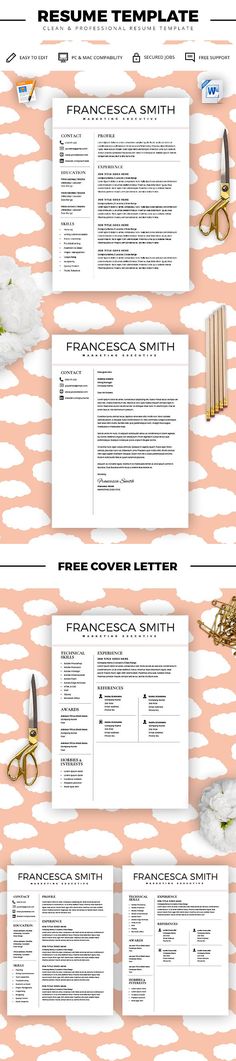 Professional Resume Template - MS Word Compatible - Best CV - word professional resume template Professional Resume Template - MS Word Compatible - Best CV - word professional resume template