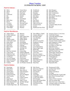 editable packing list