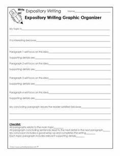 expository essay organizer