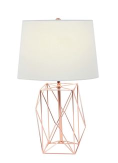 Nouveau Rose Blush Home Decor 32 CM LONG mico Pleat Métal Lampe de table de chevet Abat-jour