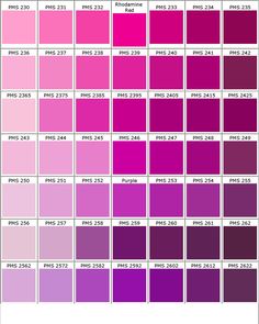Diffe Shades Of Purple Chart Shade Pantone Matching System Color Chart Pms Colors Used For Printing Use This Guide To Ist Your Selection And Specification Process