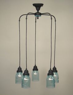21 Best Mason Jar Light Fixtures Images On Pinterest Lighting Mason Jar Light Fixture Kitchen Vintage Fixtures