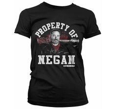 THIS SHIRT PROPERTY OF NEGAN LADIES T SHIRT WALKING DEAD DARYL DIXON RICK ZOMBIE