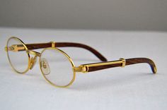 gold wood cartier frames