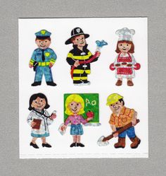 Sandylion Vintage 80/'s Prismatic Hot Air Balloon Stickers 1 Square RETIRED