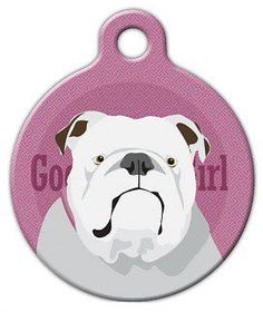 red dingo custom engraved stainless steel and enamel dog id tag