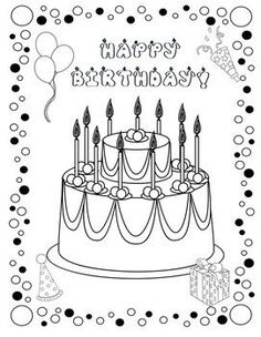 10 Amazing Happy Birthday Coloring Pages Your Toddler Will Love