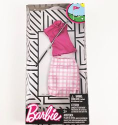 Barbie Fashionista Clothing Pink Flared Skirt Red Roses NIB