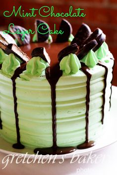 Junior Mint Chocolate Layer Cake Junior Mint Chocolate Layer Cake