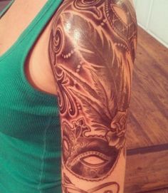 masquerade mask tattoo by clay mccay at anonymous tattoo in masquerade mask tattoo by clay mccay at anonymous tattoo in