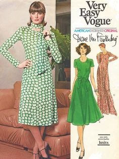 Handmade Sewing Spring Dresses Blouses Bathrobe Templates Sewing Pattern Cuts 70s