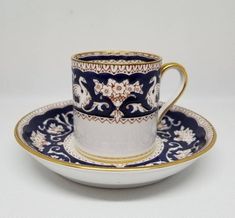 crown devon red & gold demitasse (coffee) cup & crown devon red & gold demitasse (coffee) cup &