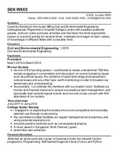 extracurricular activities resume examples