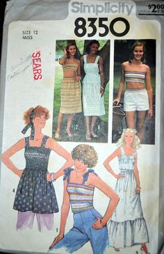 1960s Simplicity 5200 Misses size 12 skirt blouse and pullover bust 32 inches