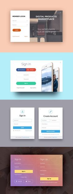 Hereu0027s a cool set of Sign Up and Login PSD Forms which include - resume sign up Hereu0027s a cool set of Sign Up and Login PSD Forms which include - resume sign up