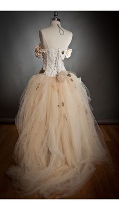 size medium ivory moss and tulle burlesque prom dress zombie corpse bride with veil costume ready to ship