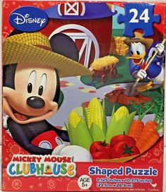 Sealed New Disney Mickey Mouse Clubhouse Puzzle in Tin Lunch Box 24-Piece