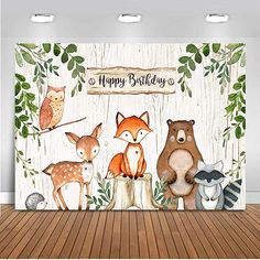 OFILA Polyester Fabric Greenery Backdrop 7x5ft Kids Safari Birthday Party Photography Background Baby Shower Photo Shoot Video Backdrop Wild One Theme Party Photos Props
