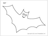 Bat Template Large Bat Coloring Page