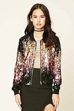 Sequin Bomber Jacket, ROSE GOLD | Lovesick Finds | Pinterest ... Step out in a hot new bomber jacket this winter. Whether you're looking