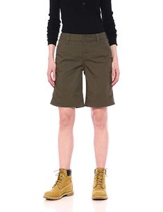 VtuAOL Womens Casual Elastic Waist Knee Length Bermuda Shorts with Drawstring