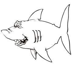 free printable sharks to color and use for crafts and other learning