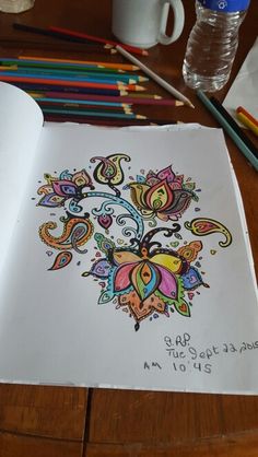 Flowers Paisley I Color From The Colorama Coloring Book