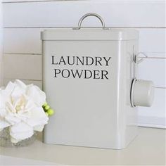 Beautifully Organized Small Laundry Rooms Clay Laundry Detergent Soap Powder Storage Container Comes With A Handy Scoop On The Side