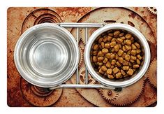 1 Unit Bright Pink Paw Print House Pet Dog Cat Animal Feeding Watering Bowl Dish Tapestry Mat Pad Waterproof Non-Slip Grip Table Placemats