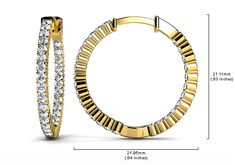 Women Elegant Rhinestone Round Lever Back Pierced Dangle Hoop Earrings WT88 02