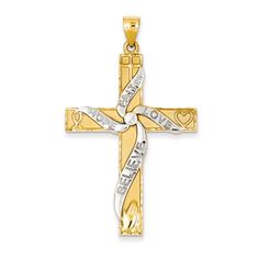 21mm x 14mm 14k Yellow Gold Small//Mini Religious Crucifix Charm Pendant
