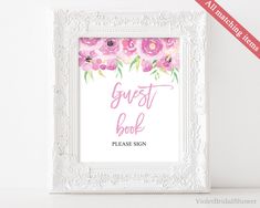 guest book sign template