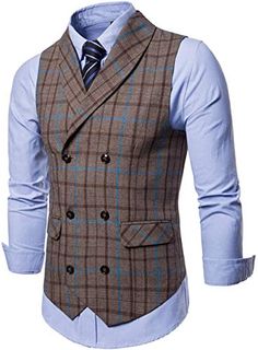 CBTLVSN Mens Fashion Flannel Slim Long Sleeve Plaid Button Down Shirts