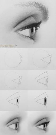 Tutorial: How to Draw an Eye from the Side http://rapidfireart.com/2016 ...